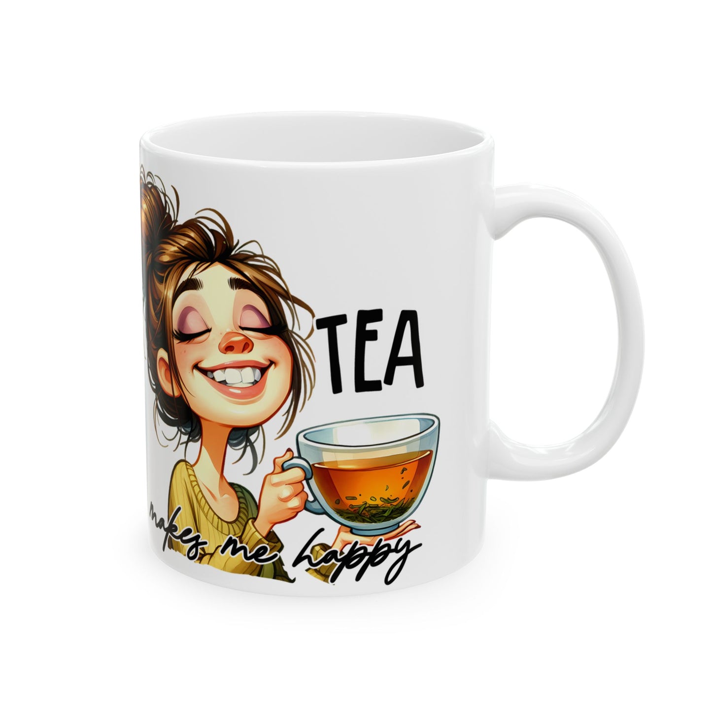 Cute Mug with Playful Designs - 11oz, 15oz Ceramic Mug for Coffee Lovers