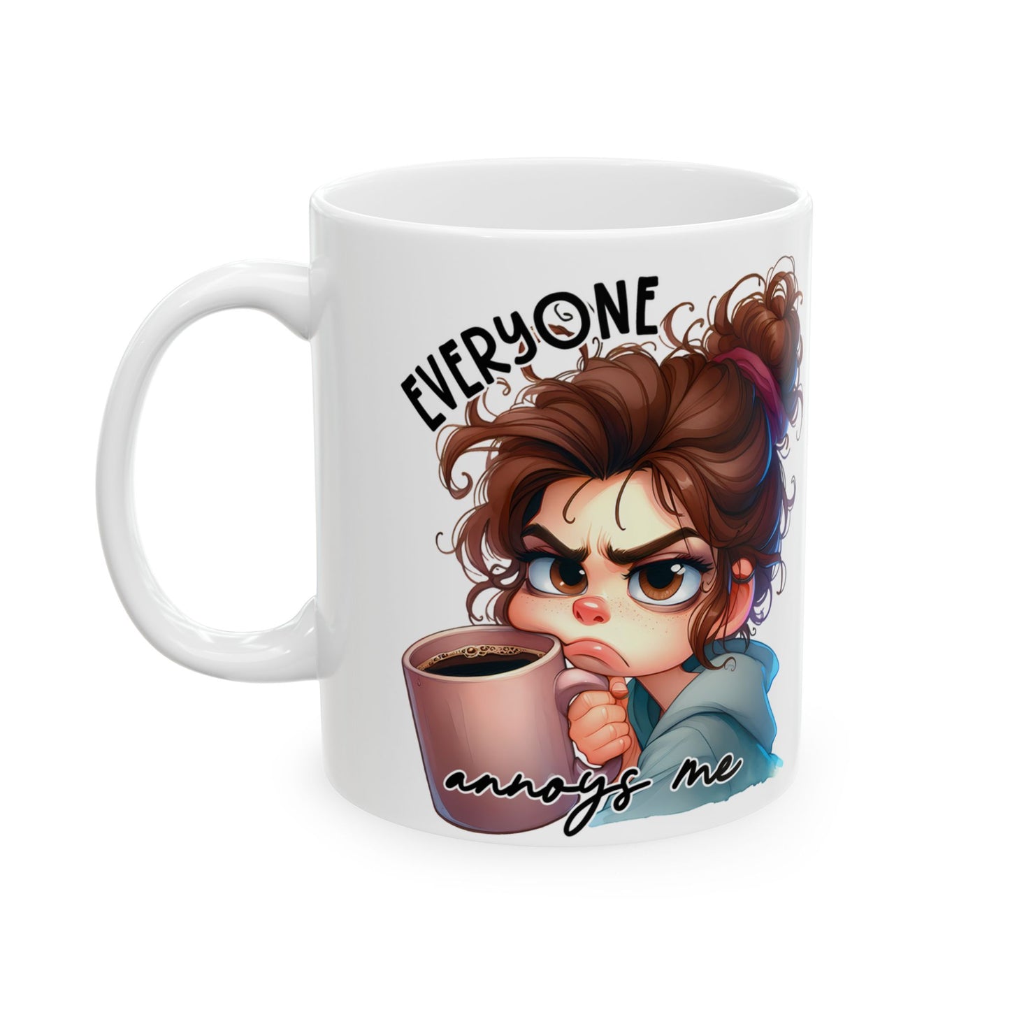 Cute Mug with Playful Designs - 11oz, 15oz Ceramic Mug for Coffee Lovers