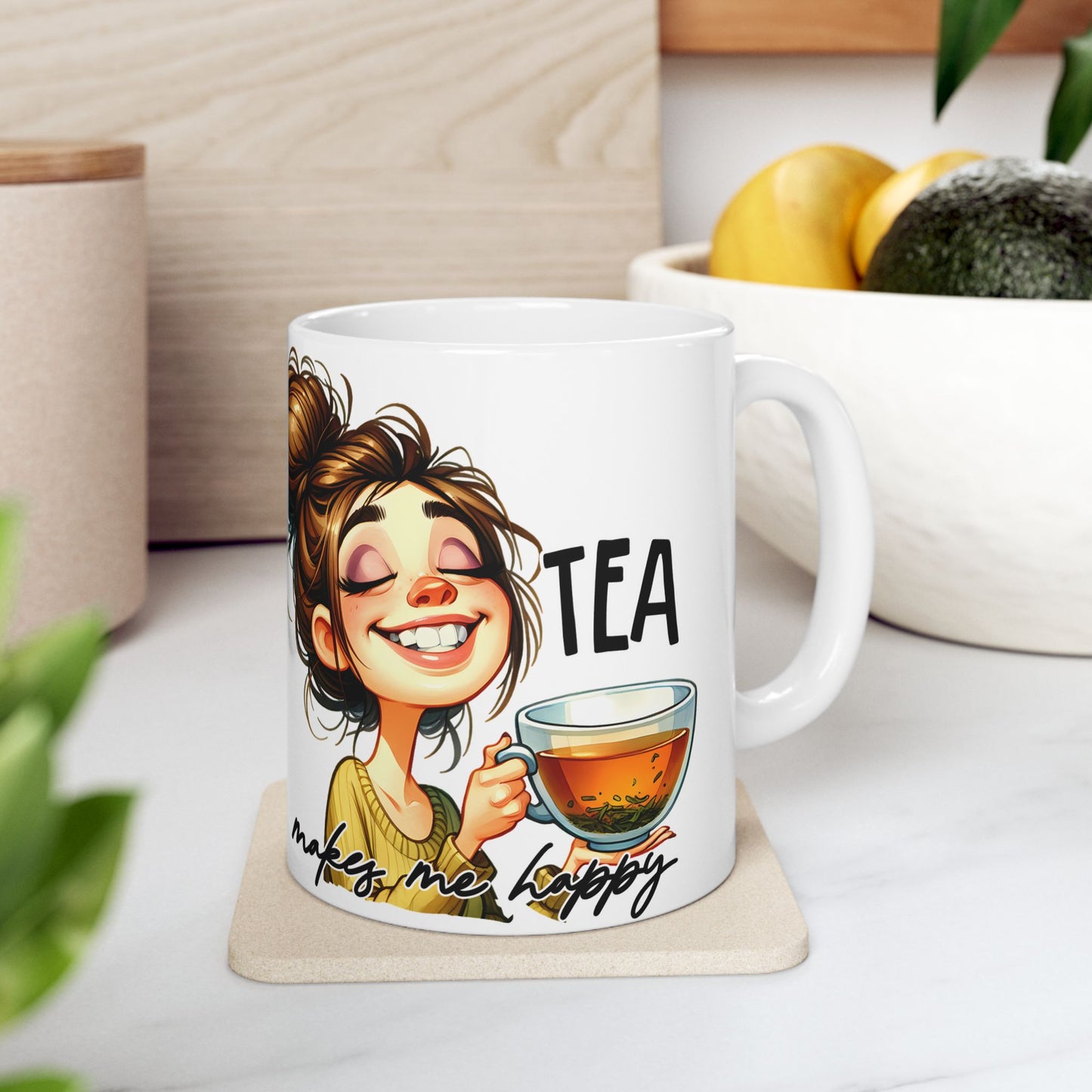 Cute Mug with Playful Designs - 11oz, 15oz Ceramic Mug for Coffee Lovers