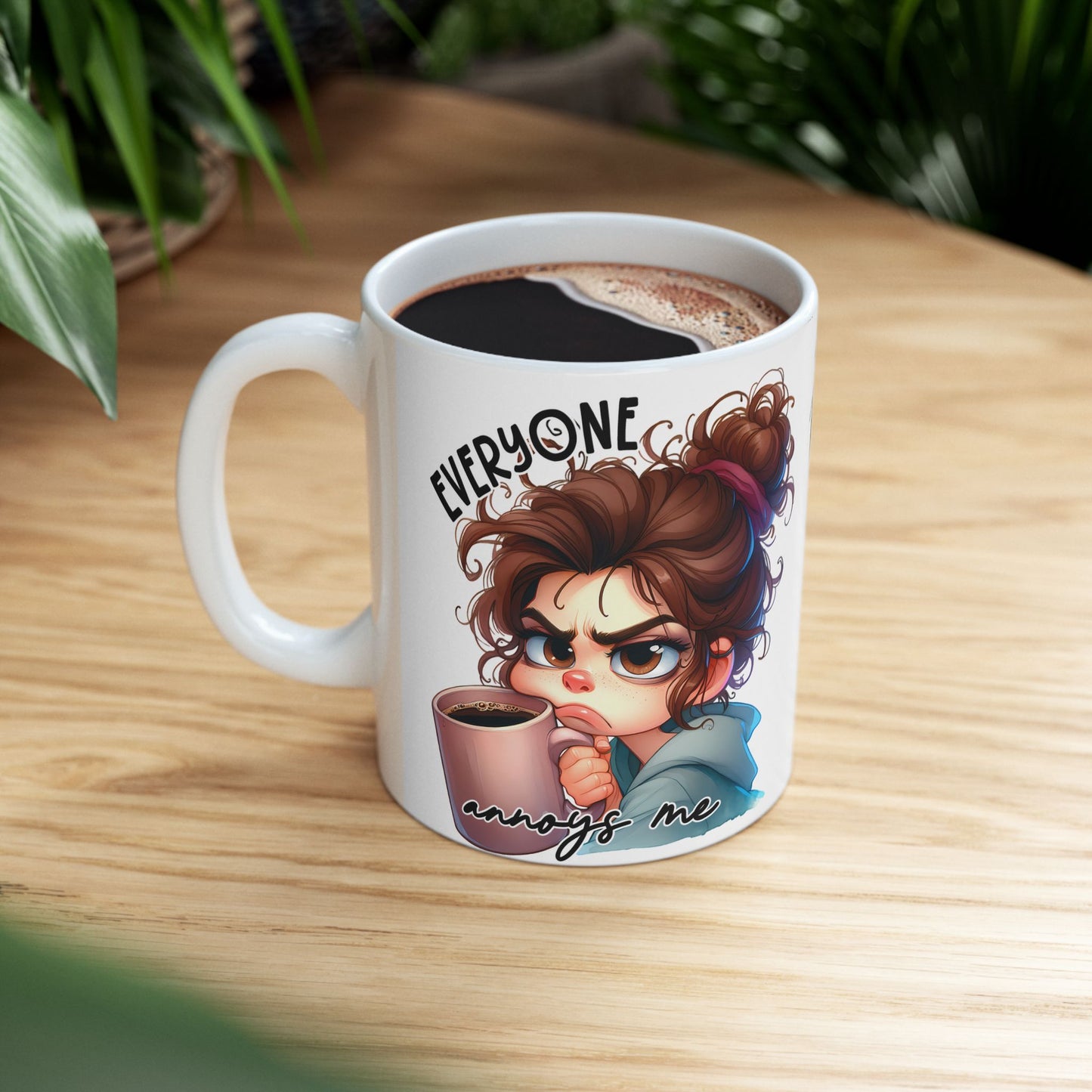 Cute Mug with Playful Designs - 11oz, 15oz Ceramic Mug for Coffee Lovers
