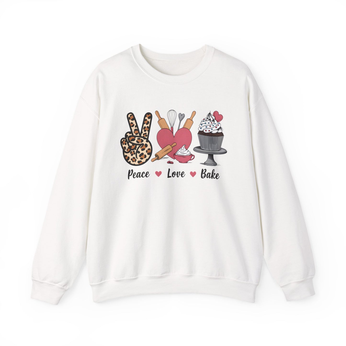Peace, Love & Bake – The Coziest Baker's Sweatshirt