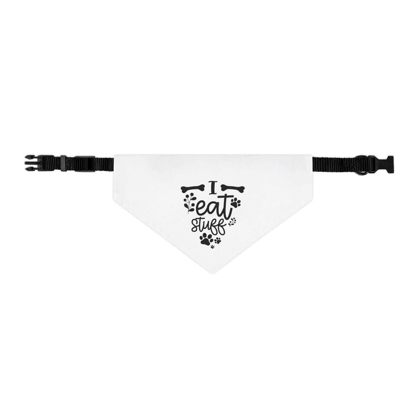 Pet Bandana Collar “I Eat Stuff” | Funny Dog Accessory & Cute Puppy Gift