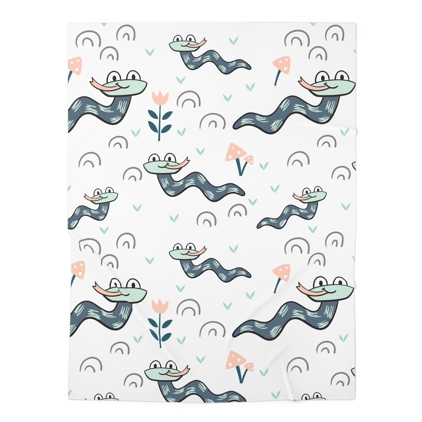 Playful Snake Baby Swaddle Blanket | Cozy Newborn Wrap & Baby Shower Gift