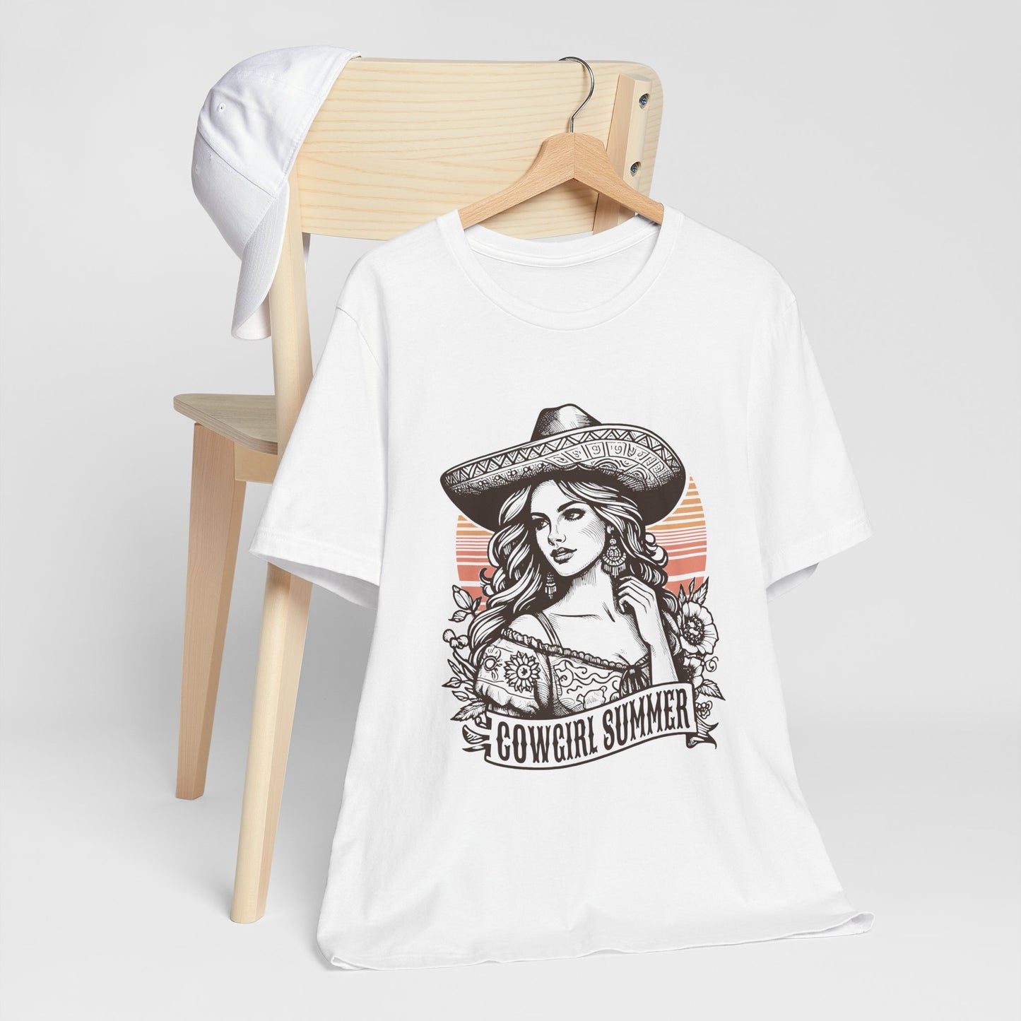 Cowgirl Summer Tee, Boho T-Shirt, Ranch Style Shirt, Western Graphic Tee, Casual Summer Top, Gift for Cowgirls