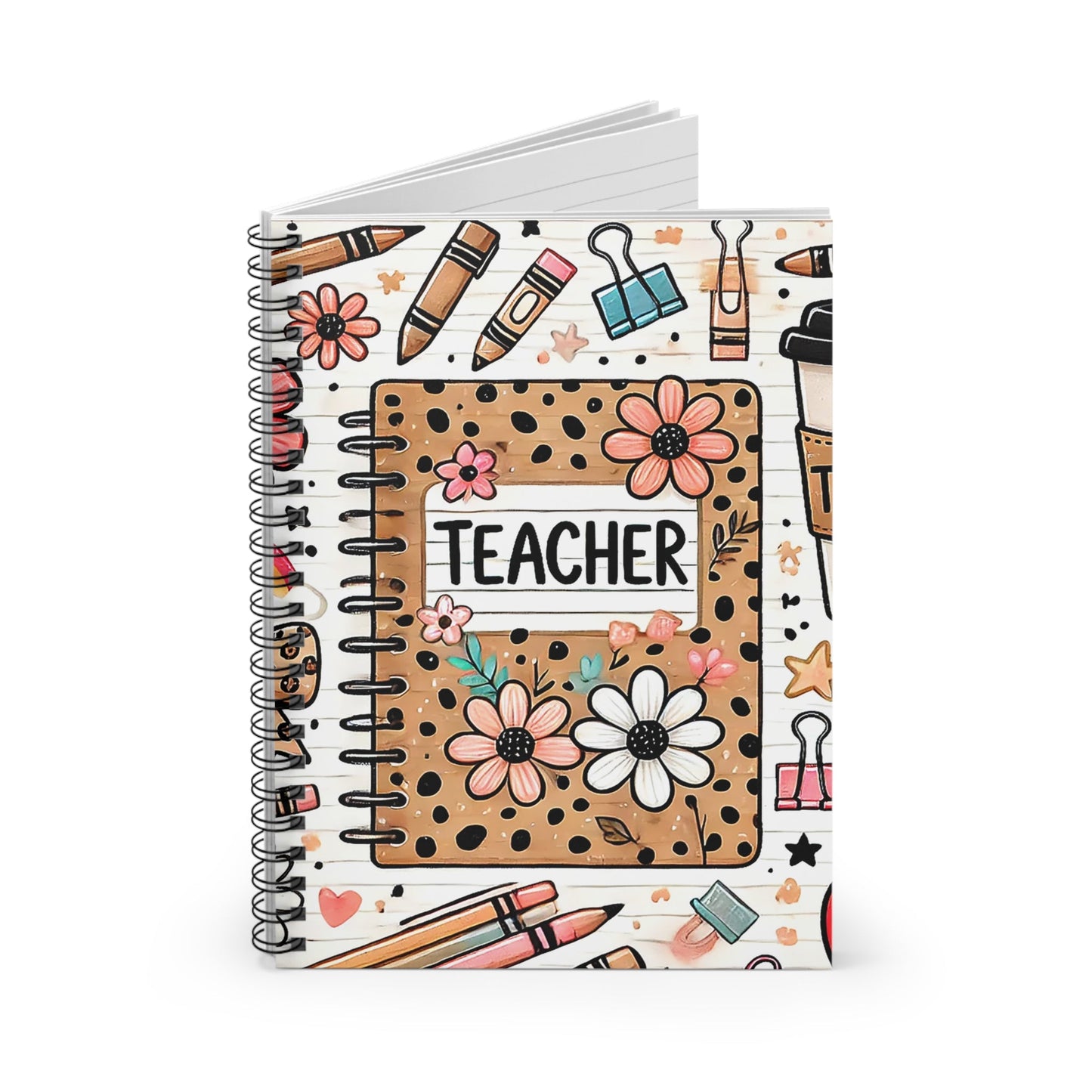 Teacher Spiral Notebook | Cute Floral Journal & Back-to-School Gift for Educators