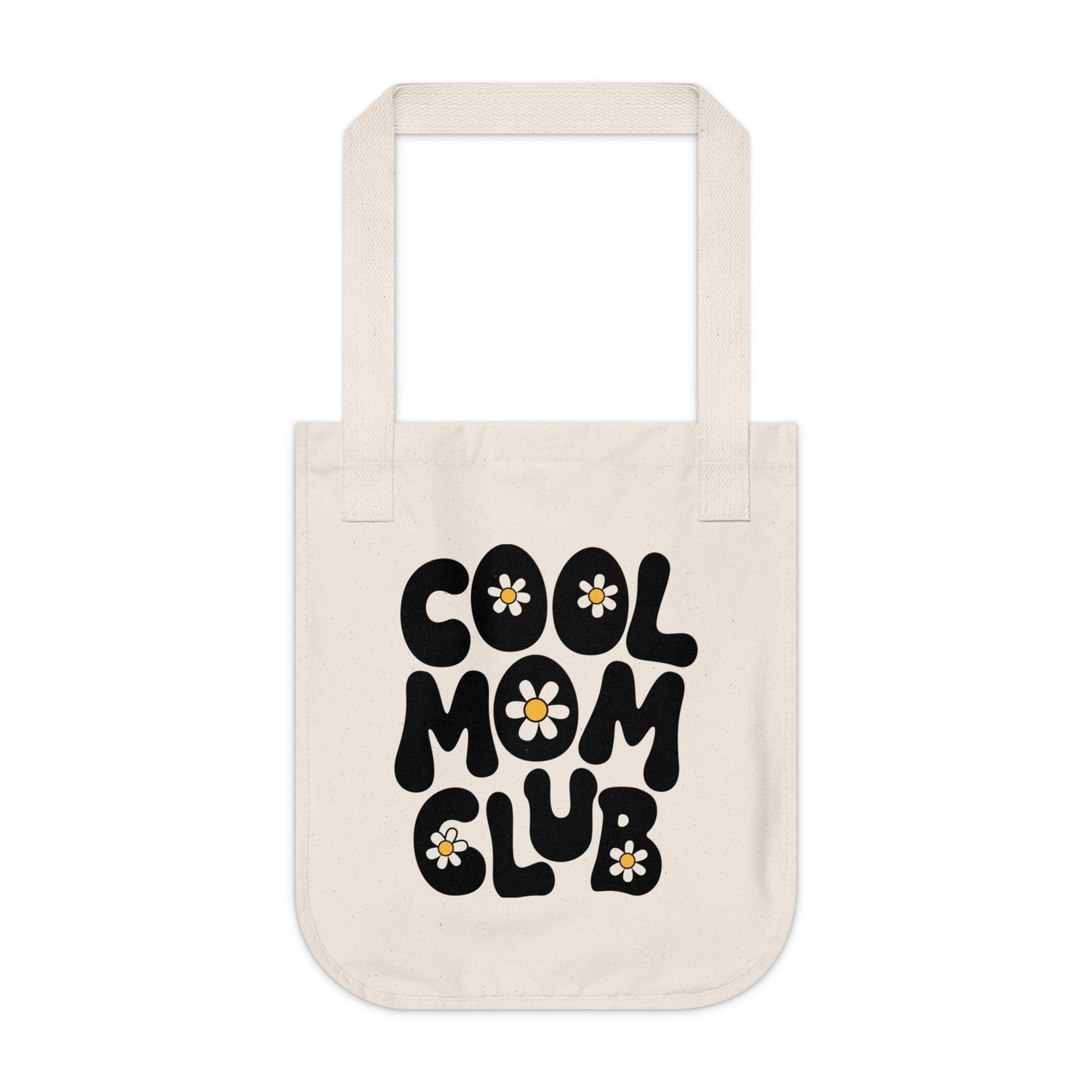Cool Mom Club Organic Tote Bag | Eco-Friendly Floral Shopping Bag & Mother’s Day Gift