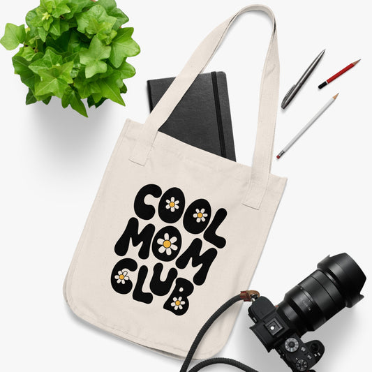 Cool Mom Club Organic Tote Bag | Eco-Friendly Floral Shopping Bag & Mother’s Day Gift