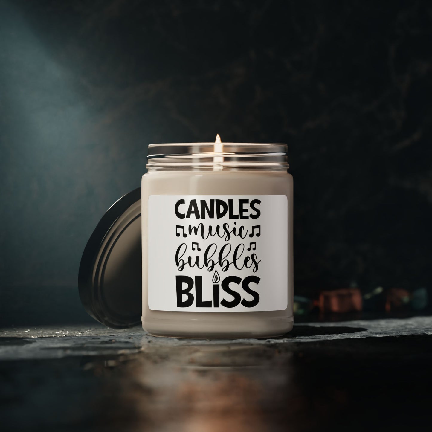 Blissful Scented Soy Candle | Relaxing Home Decor, Gift for Her, Aromatherapy, Music Lovers, Self-Care, Mindfulness