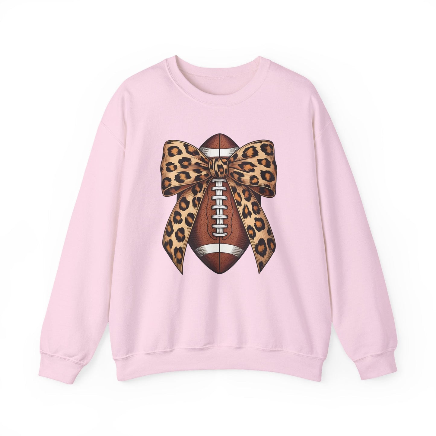 Leopard Bow Football Sweatshirt