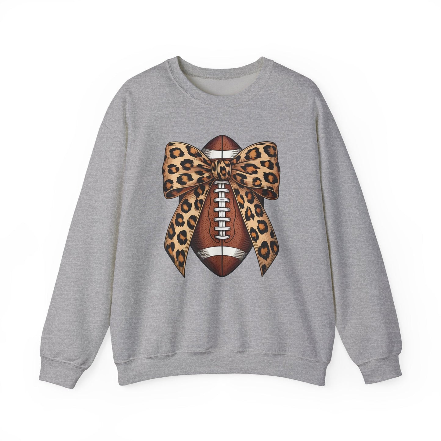 Leopard Bow Football Sweatshirt