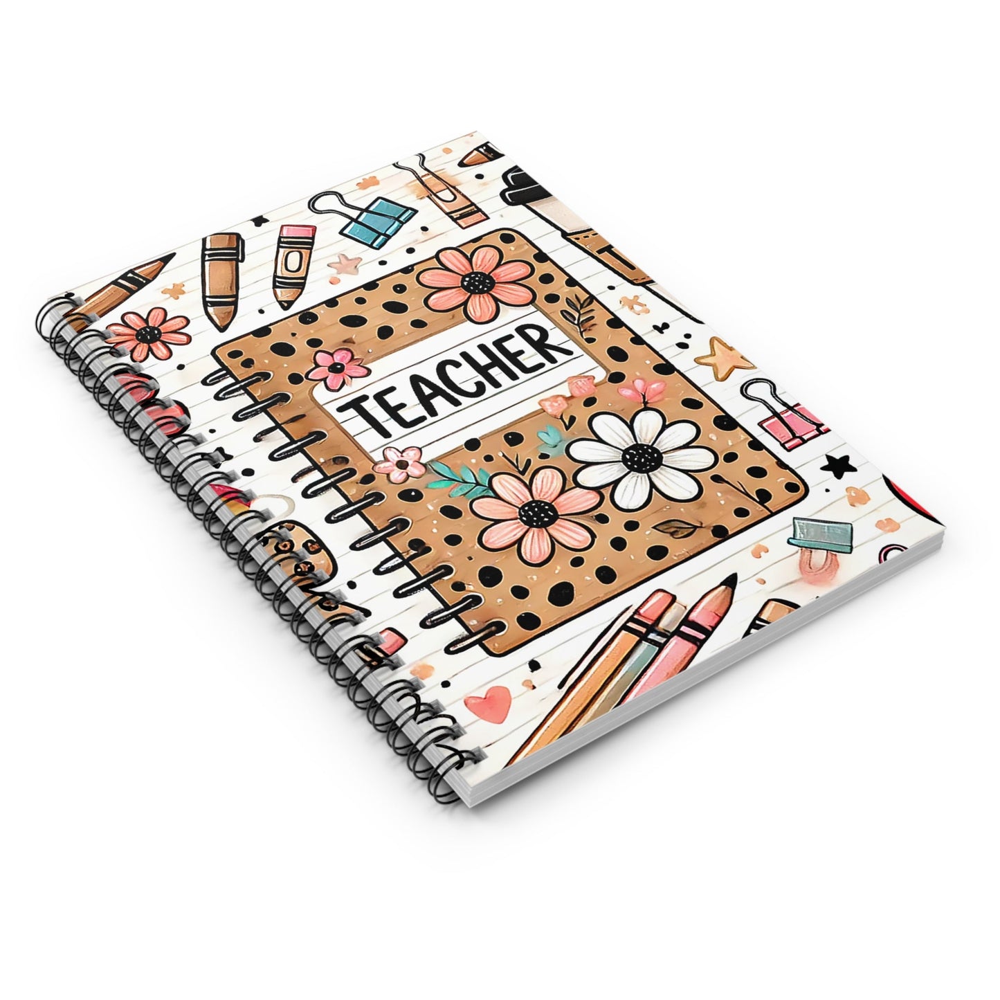 Teacher Spiral Notebook | Cute Floral Journal & Back-to-School Gift for Educators