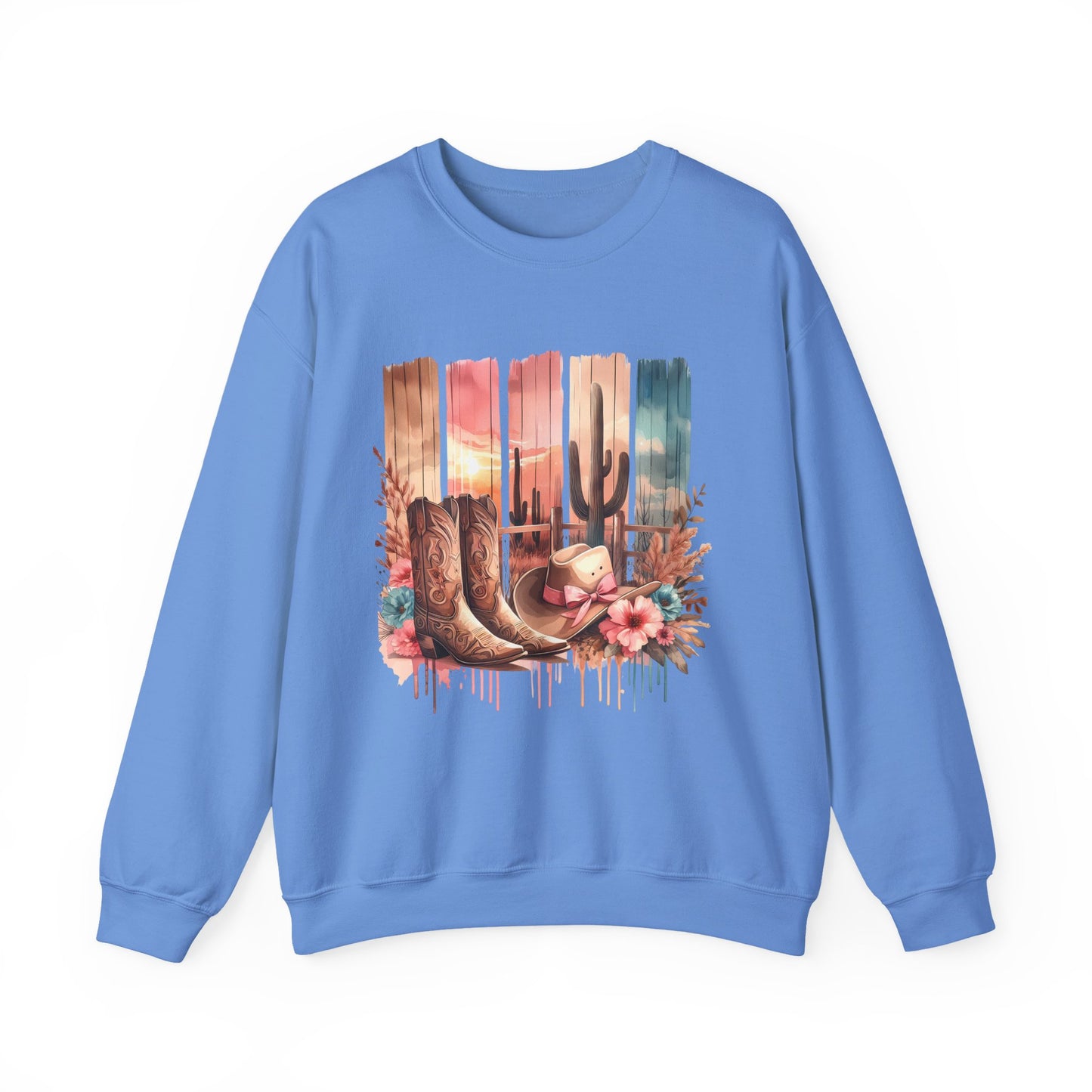 Cactus Boots Sweatshirt – Western Vibes, Cozy Comfort