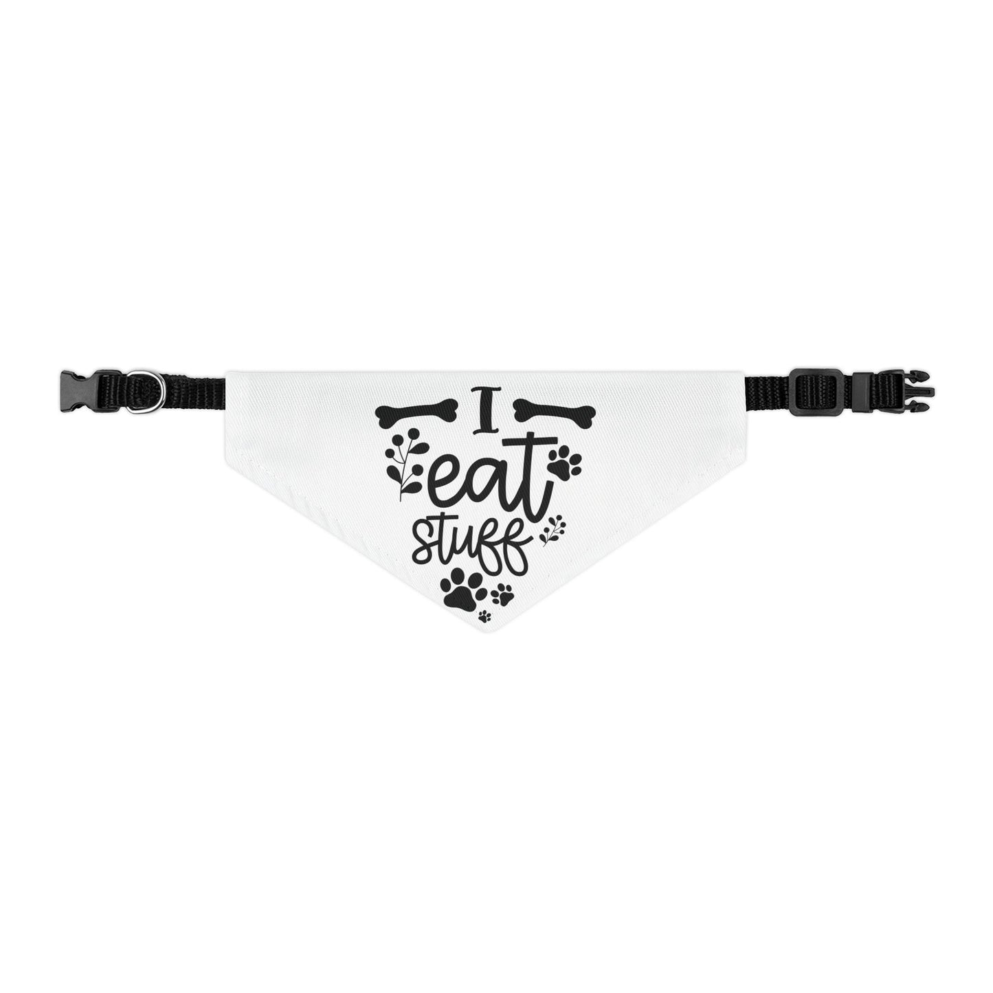 Pet Bandana Collar “I Eat Stuff” | Funny Dog Accessory & Cute Puppy Gift