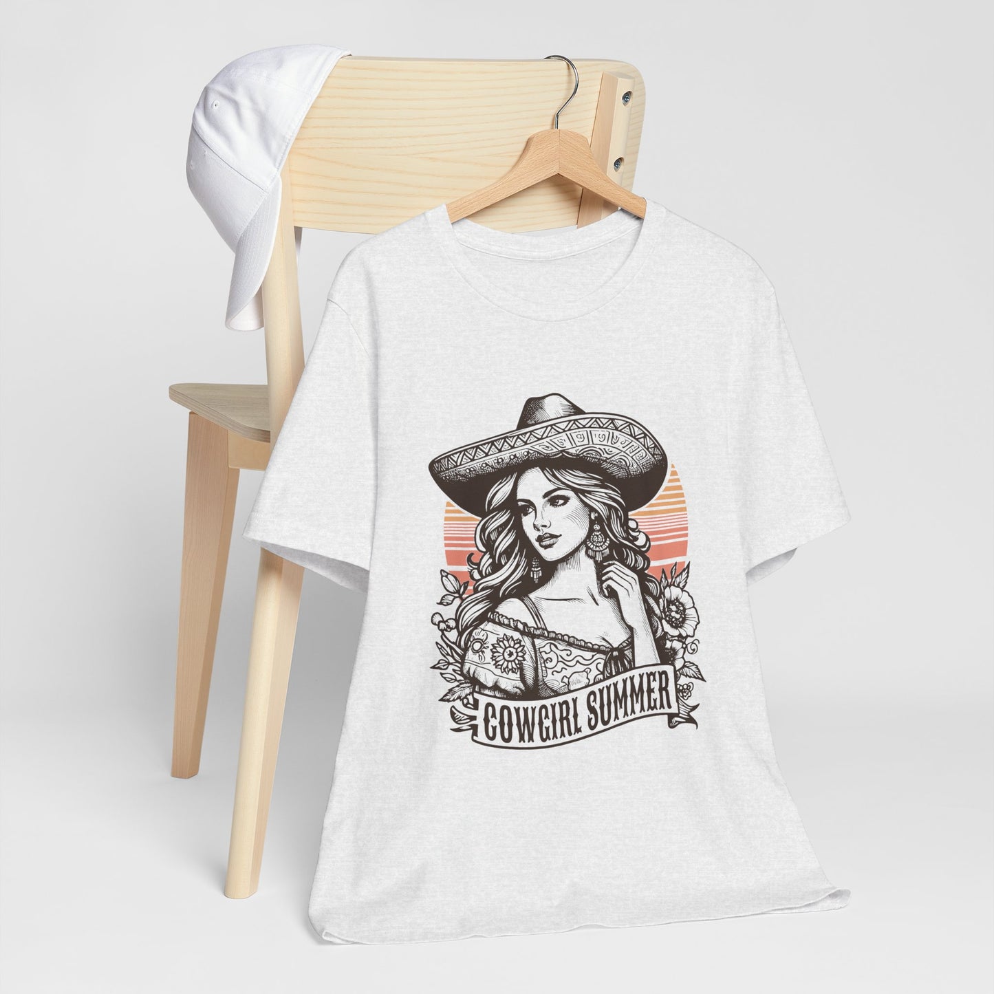 Cowgirl Summer Tee, Boho T-Shirt, Ranch Style Shirt, Western Graphic Tee, Casual Summer Top, Gift for Cowgirls