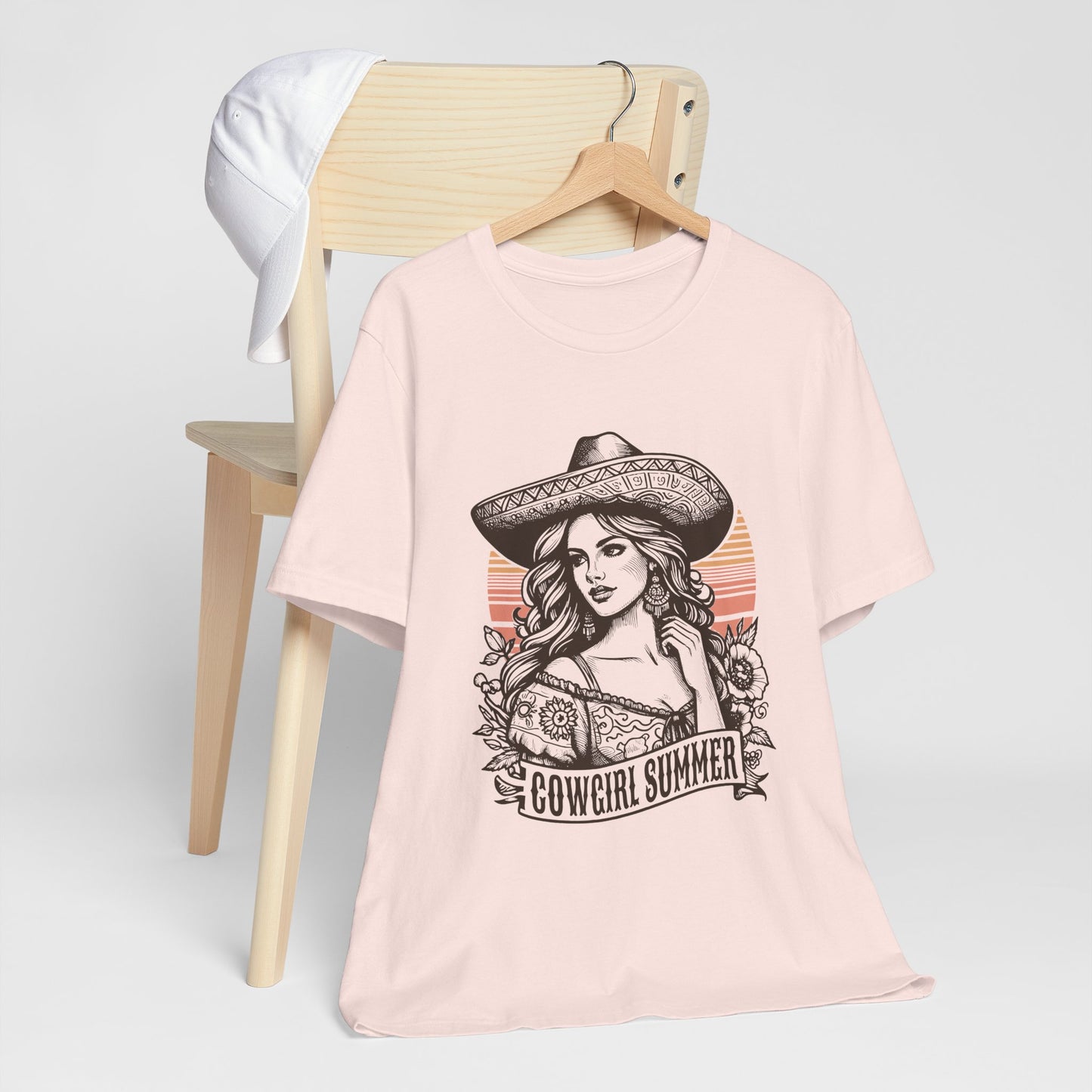 Cowgirl Summer Tee, Boho T-Shirt, Ranch Style Shirt, Western Graphic Tee, Casual Summer Top, Gift for Cowgirls