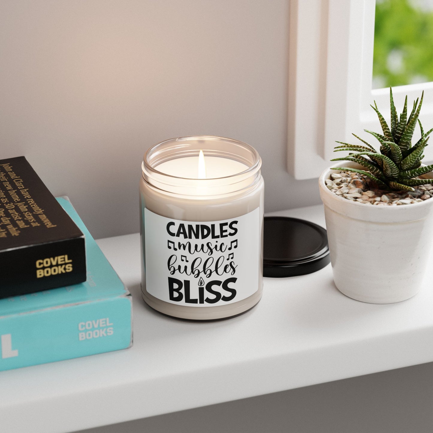 Blissful Scented Soy Candle | Relaxing Home Decor, Gift for Her, Aromatherapy, Music Lovers, Self-Care, Mindfulness