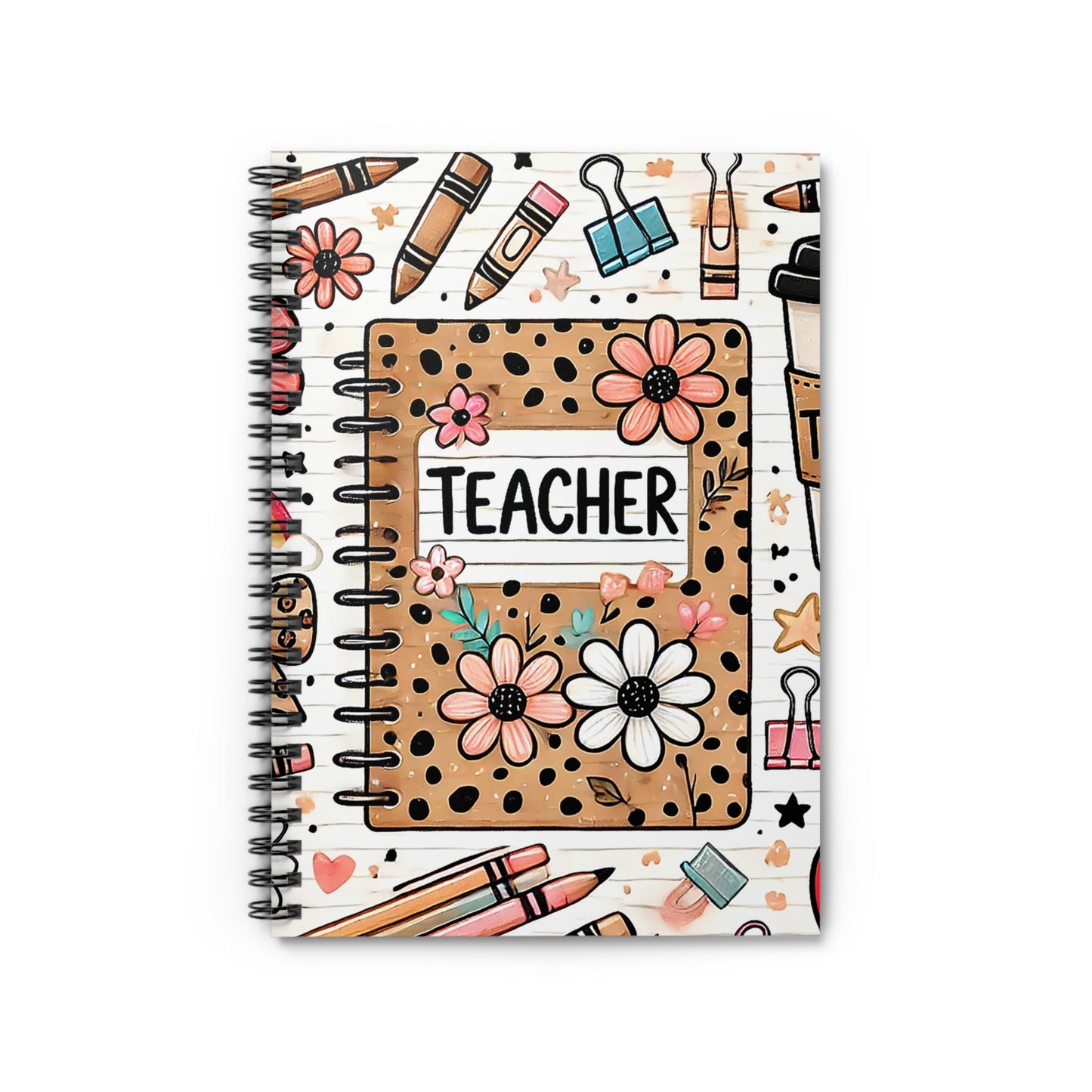 Teacher Spiral Notebook | Cute Floral Journal & Back-to-School Gift for Educators