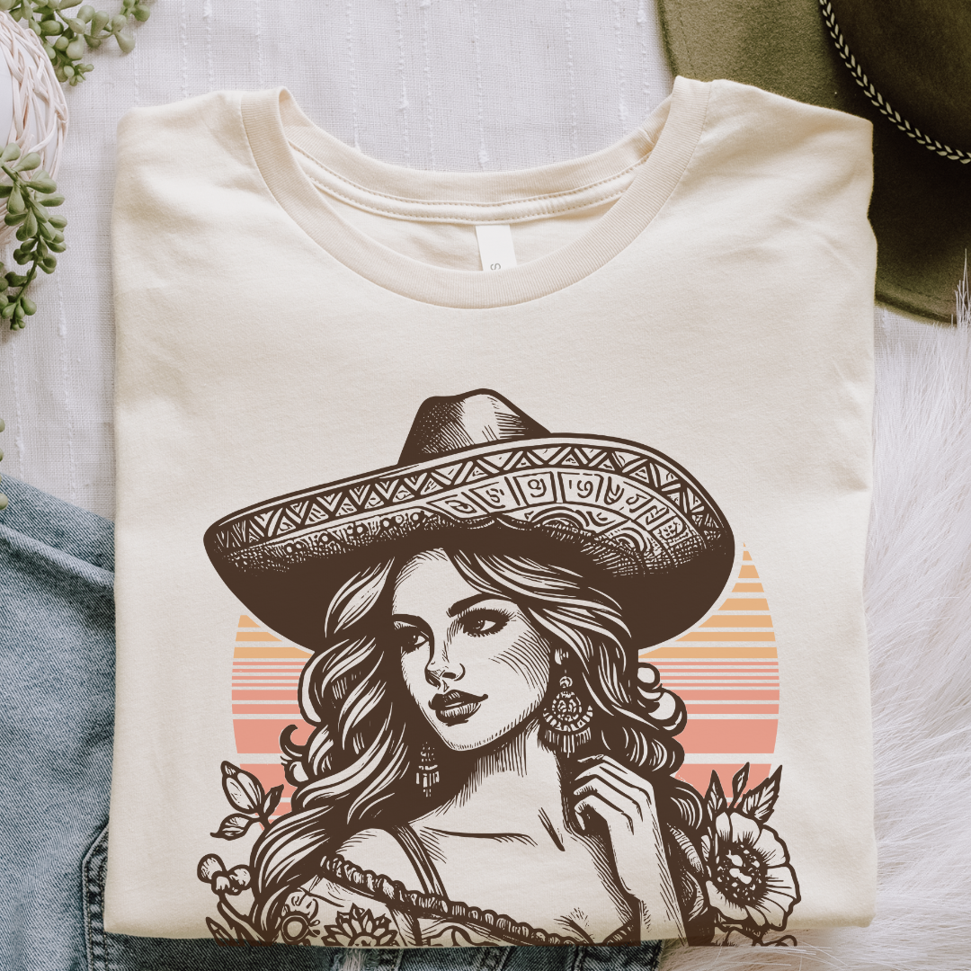 Cowgirl Summer Tee, Boho T-Shirt, Ranch Style Shirt, Western Graphic Tee, Casual Summer Top, Gift for Cowgirls